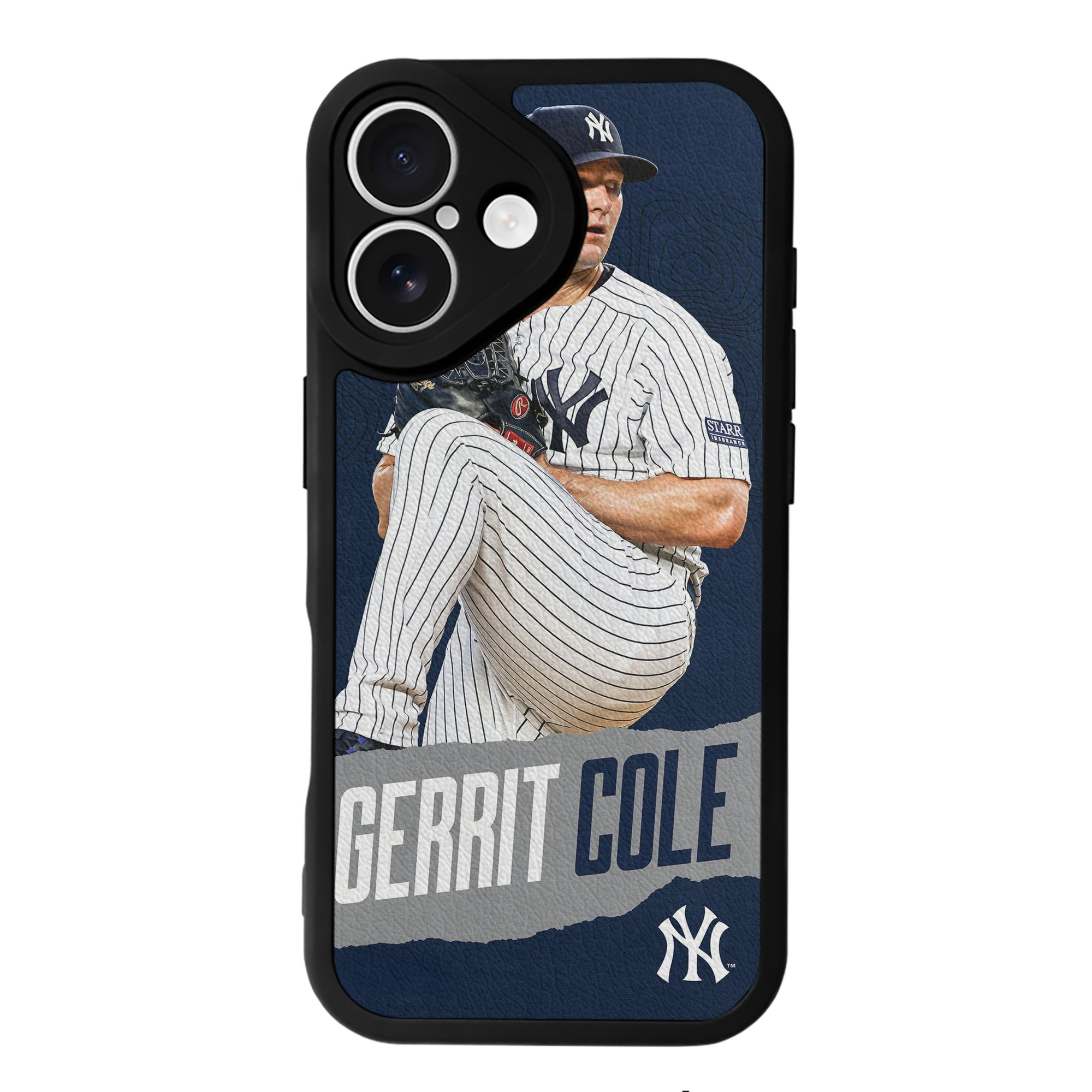 Gerrit Cole 22 IPhone 16 Silicone Leather Case – UV Print, Lambskin Texture – Perfect Fit, Wireless Charging Compatible, Scratch Resistant, Precise Cutouts – Stylish Protection For IPhone 16